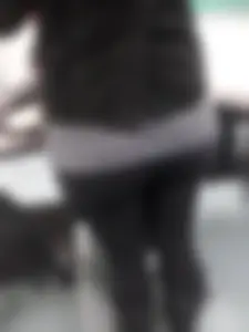 Booty And Legs in Leggings Closeup in the College Classroom - Hot Female Student
