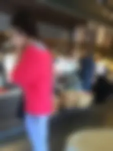 Starbucks milf sexy in light purple leggings with decent ass and mound