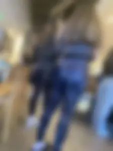 A group of yummy teen asses at Starbucks