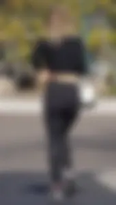Sexy ass blonde in the parking lot in leggings with amazing body