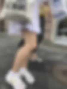 Teen Girl in a White Dress With Her Pantyline Seen Through - Legs And Feet Street Closeups