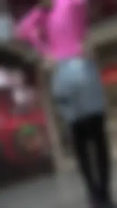 Asian MILF in Tight Jeans & Boots, Bending Over for That Ass View