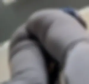 College Vpl Latina In Dark Grey Leggings Going Up The Stairs
