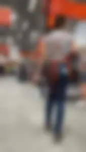 caught by home depot worker. then, moves closer to camera