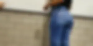 Booty in Tight Denim Jeans College Classroom Creepshot