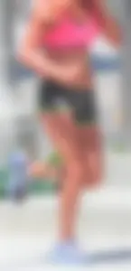 Couple of cute girls out running in little shorts