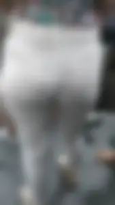 Latina with a nice ass in tight white jeans