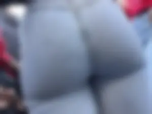 Cute Funsize Round Pear Bubble Butt Black girl Coed