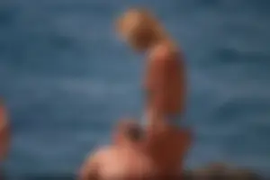 Nude girls on a beach in Hvar, Croatia