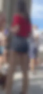 Jaw Dropping BOOTY - BUBBLE BUTT On Angelic Babe - Short Shorts - Ass2Hip Ratio