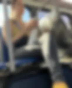 Tight ass found on the bus with slight VPL