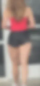 TIGHT WHITE ASS; BLACK SPANDEX SHORTS