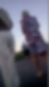 Girl with Hot Ass Wearing Tight Pants Walking Down the Country Road
