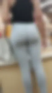 Great Ass in Grey Tights Creep Closeups Series
