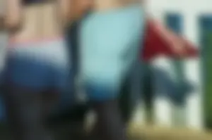 Flat Booty in Shorts Beach Closeups