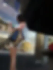 Gorgeous cadid girl in a short dress wearing high heels street creepshots