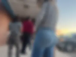 Hot MILF ass in jeans online to vote, think she noticed