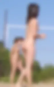 Nude beach and topless girls