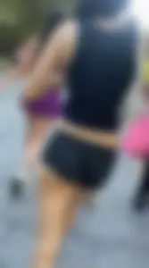 Cheeks hanging out tight shorts