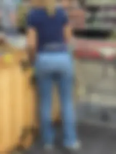 Milf in blue jeans