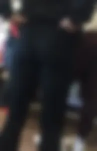 Perfect Little Ass and Legs Closeup Creepshot - Girl Pulling Up Her Tight Black Pants