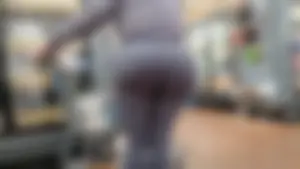 Fake Booty Mature Latina In SeeThru Leggings W/VPL