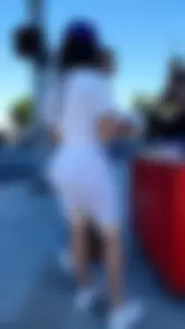 Latina with huge ass in white spandex shorts