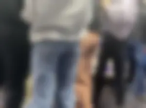 Skinny teens in the arcade