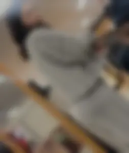 Perfect juicy jiggly fat ass in grey pants