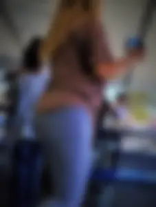 Latina wife with a fat ass in grey leggings