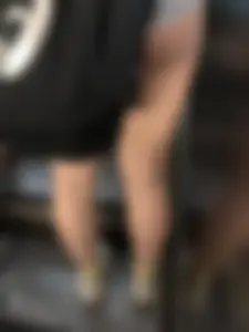 Skinny Ass in Denim Mini Shorts - Hot and Long Legs Subway Escalator Creepshot