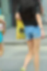 Candid skinny Chinese asses in shorts