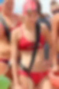 Lifeguard tournament girls on the beach