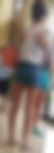 Hot Candid Girl in Denim Shorts and Sandals