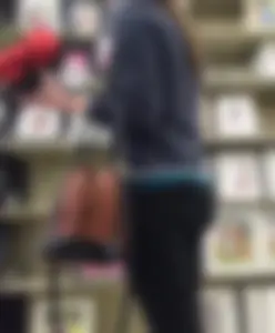 Sexy lady shopping at Walmart in leggings