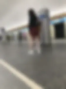 Hot slim legs in subway