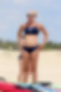 Lifeguard tournament girls on the beach