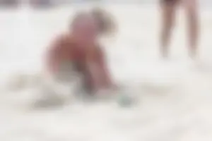 Lifeguard tournament girls on the beach