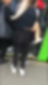 Tight ass in leggings with vtl