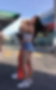 cute latina showing cheeks !!!
