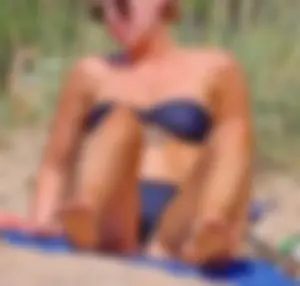 Cute Spreading Swedish Beach Babe