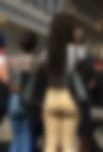 Couple of nice jeans asses out shopping