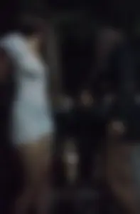 Skinny table dance stripper in a sexy tight white spandex mini dress [OC]