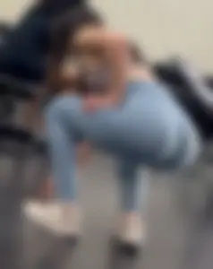 College gym slut in tight blue leggings (OC)