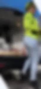 Latina food truck lady at the jobsite
