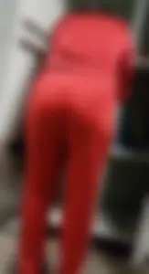 Latina teen with braces in red sweats with a nice booty and vtl