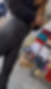 Amazing mexican girl with bubble butt in leather pants