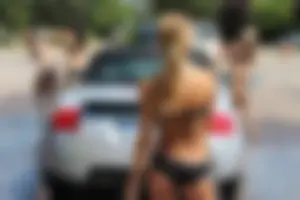 Sexy bikini car wash girls
