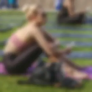 Candid sexy yoga girls