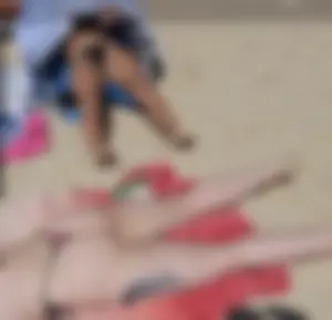 Cute petite in string bikini. Careful it will wink at you